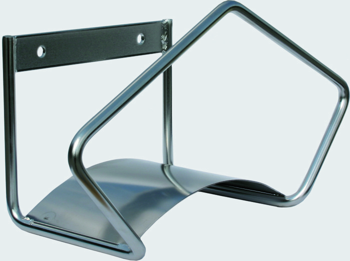 Schlauchhalter Wandmontage Edelstahl poliert