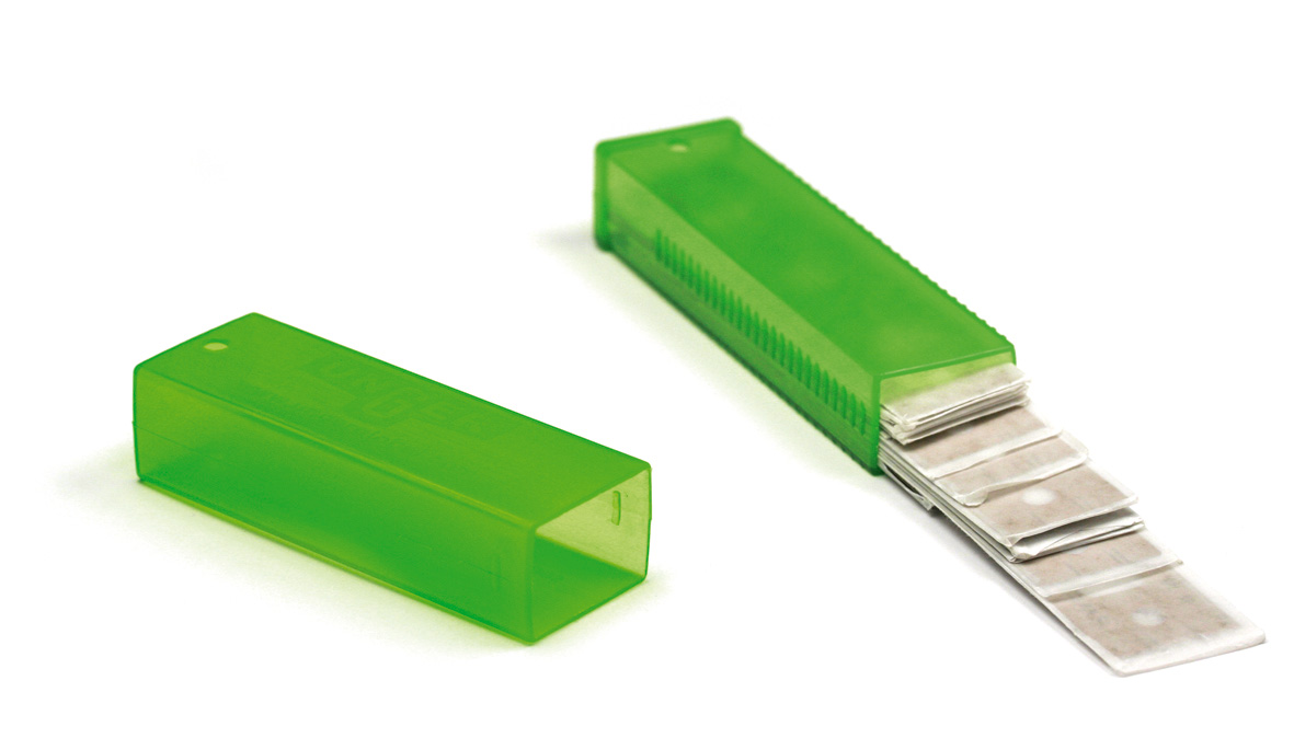 Glasschaberklingen 10 cm, 1 Etui mit 25 Klingen